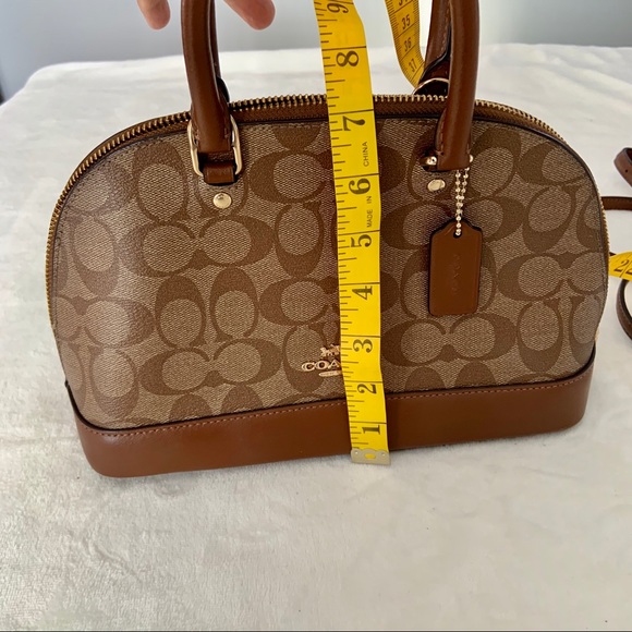 EUC Coach Mini Sierra Khaki Brown Satchel - Picture 7 of 16